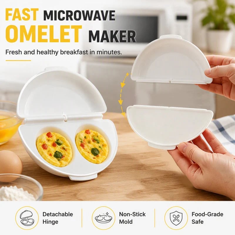 2-in-1 Breakfast Egg Cooker 🍳 – Omelet Maker & Egg Cup