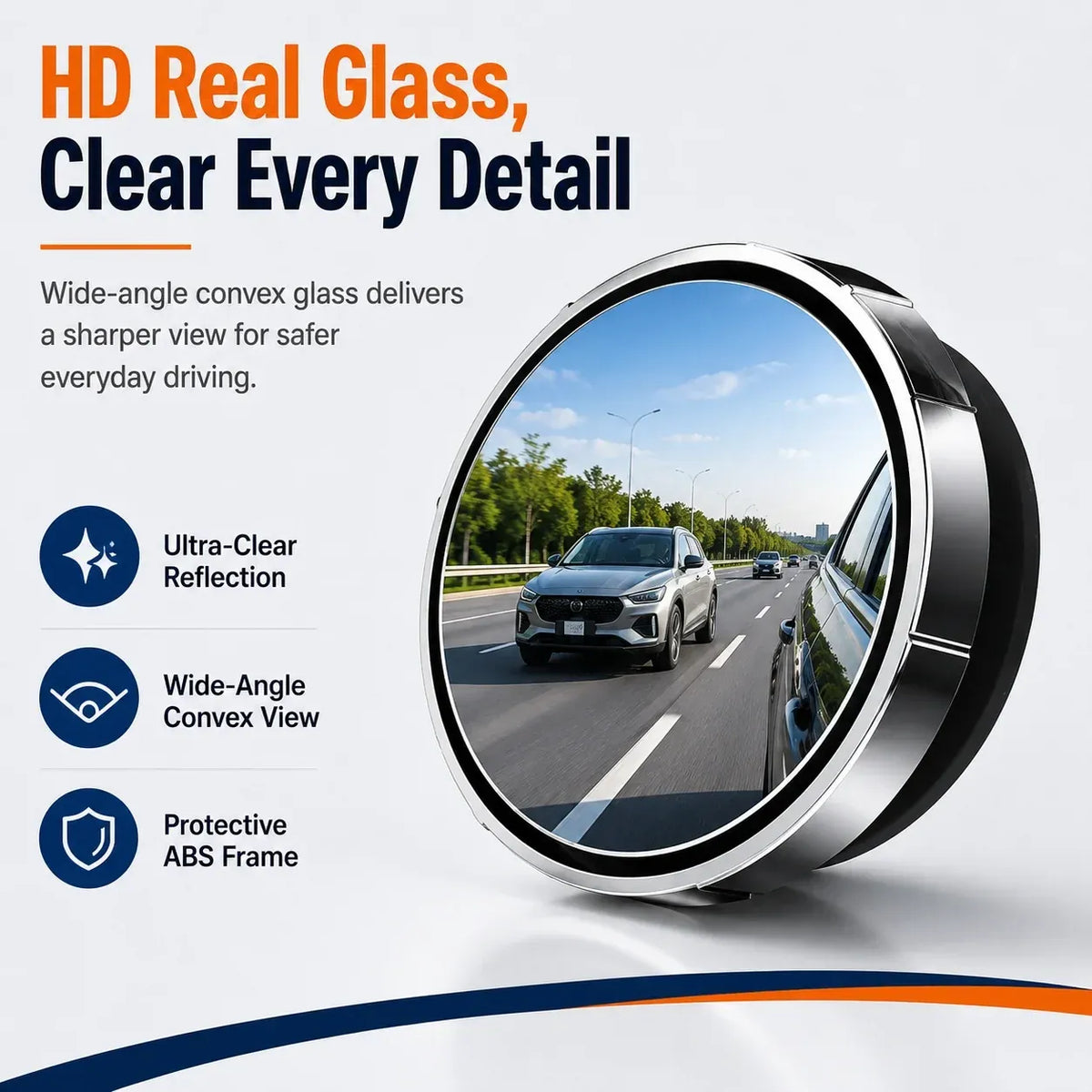 360° Adjustable Blind Spot Mirrors 🚗 – 2-Pack Wide-Angle View