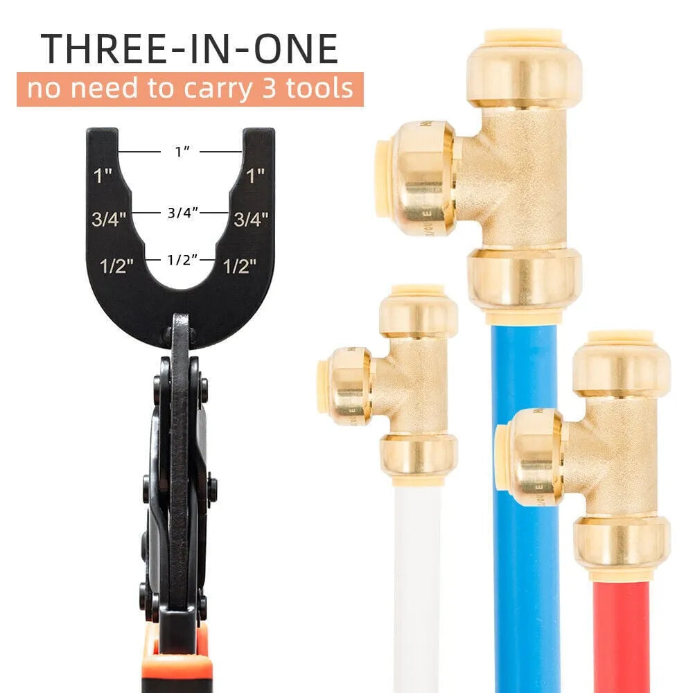 🔧 Push Fit Disconnect Tong Tool-1/2' • 3/4' • 1' Multi-Size Plumbing Disconnect Pliers