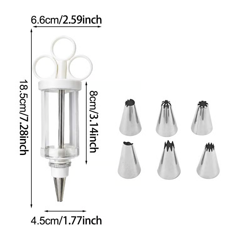 🧁 Stainless Steel Cream Piping Nozzles for Cakes & Cupcakes