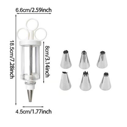 🧁 Stainless Steel Cream Piping Nozzles for Cakes & Cupcakes