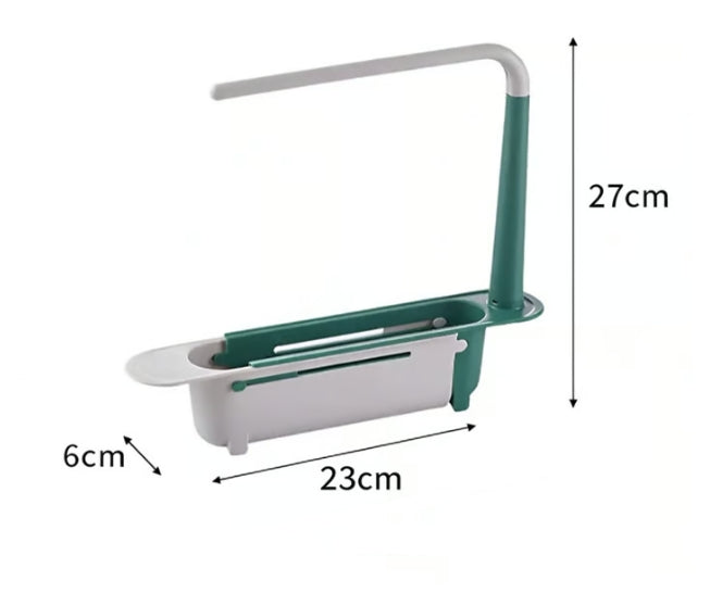 ✨🧽 Telescopic Sink Storage Rack – Adjustable Space-Saving Organizer for a Cleaner Sink