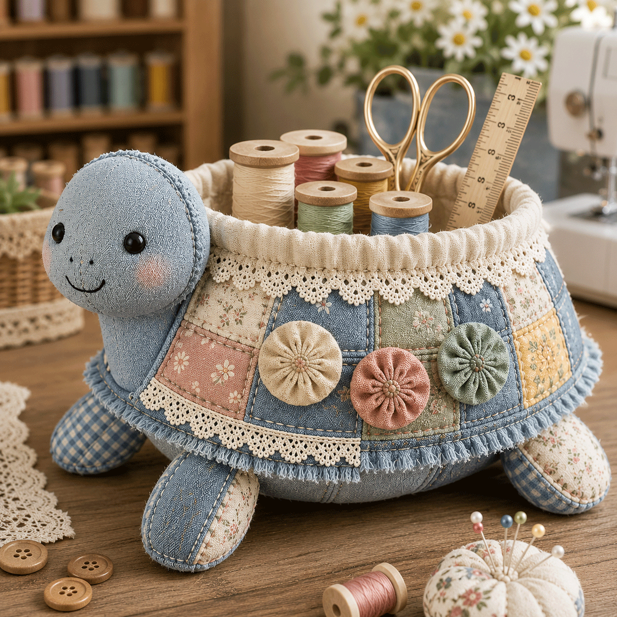 🧵 DIY Patchwork Animal Sewing Caddy Kit