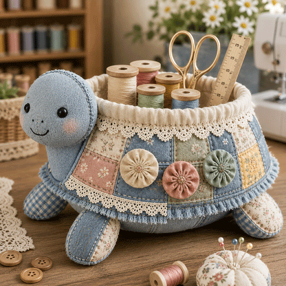 🧵 DIY Patchwork Animal Sewing Caddy Kit