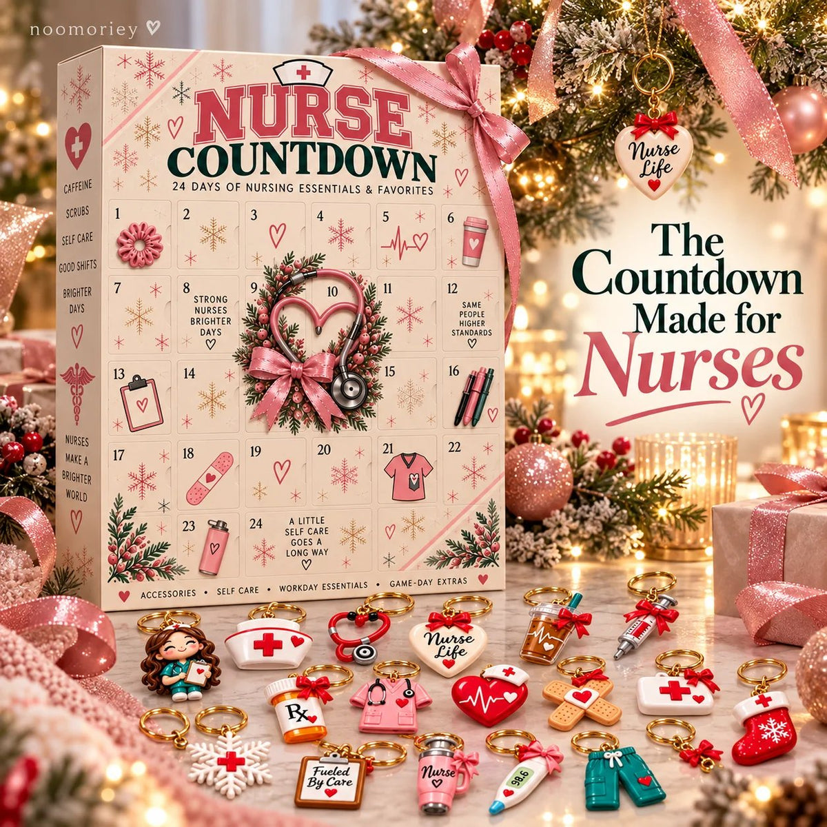 ❤️ CareHero 24-Day Advent Calendar – Heartfelt Holiday Countdown Gift for Nurses