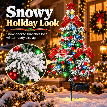 ☀️ Solar-Powered Christmas Garden Lights – Outdoor Holiday Glow for Trees & Courtyards