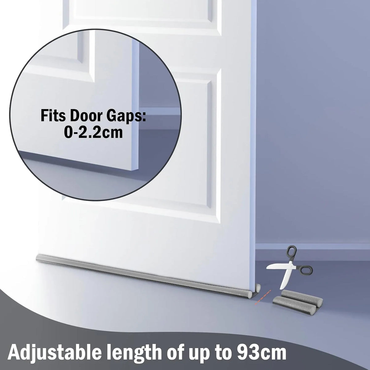 Under-Door Draft Guard – Noise-Reducing Weather Seal for Year-Round Comfort 🚪 Grey