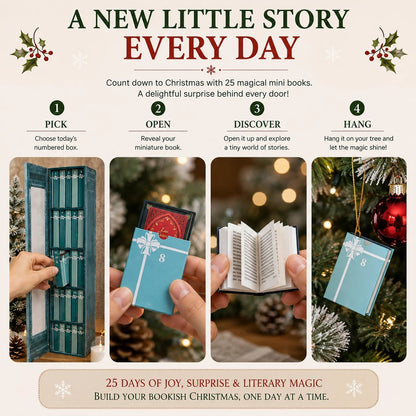 📚 25-Day Mini Book Advent Calendar – 🎁 ❤️ A Book Lover's Christmas Countdown(📦Buy 2 Free Shipping)