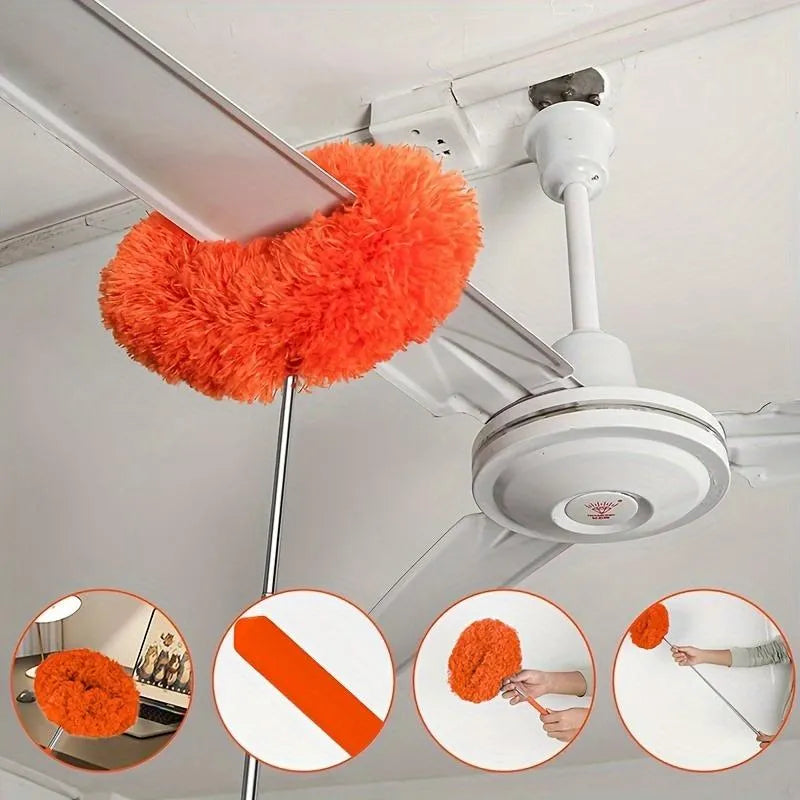 2-Piece Ceiling Fan Dust Cleaner 🧹 – Handy Household Cleaning Set
