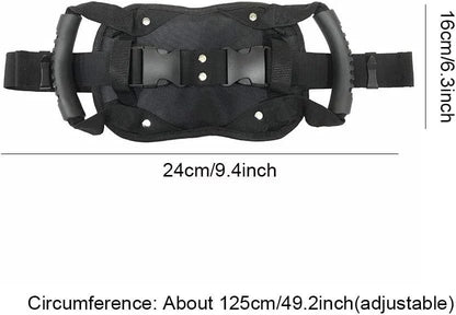 🌟✨ Motorcycle Passenger Safety Belt with Grab Handle, Adjustable Rear Seat Grip Strap, PP Board Reinforced Breathable Mesh, Universal Fit for Motorbike Scooter E-bike ATV Riding
