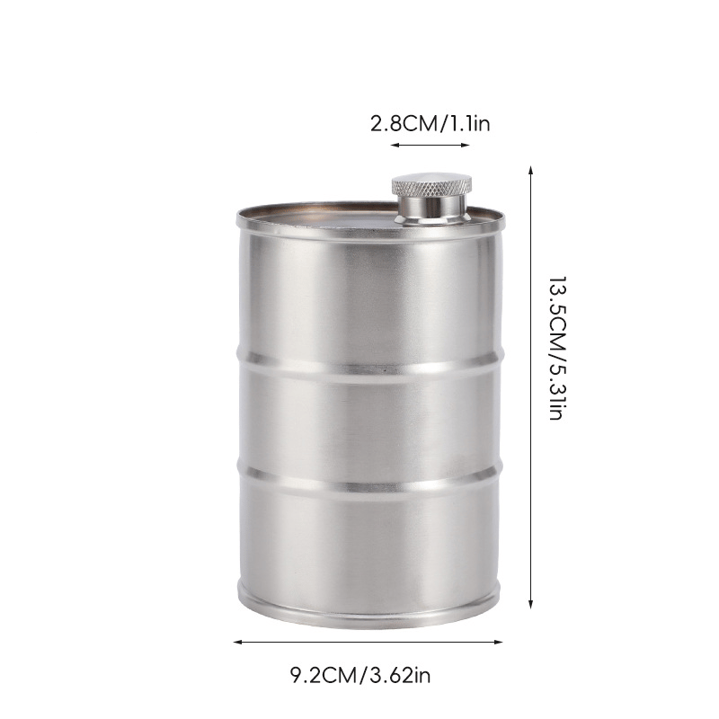 🛢️🥃 Portable Barrel-Style Whisky Flagon – Leak-Proof Storage for Camping & Travel