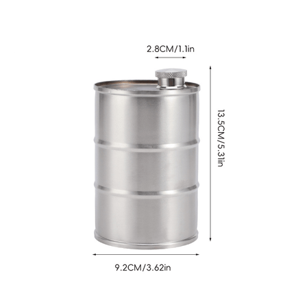🛢️🥃 Portable Barrel-Style Whisky Flagon – Leak-Proof Storage for Camping & Travel