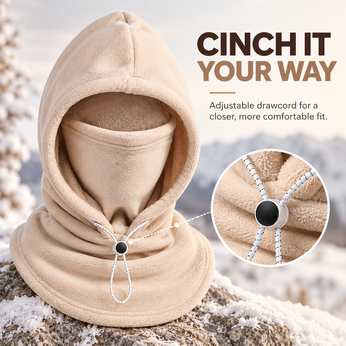 3-in-1 Cozy Fleece Winter Hood 🧣❄️ Full Face, Ear & Neck Coverage