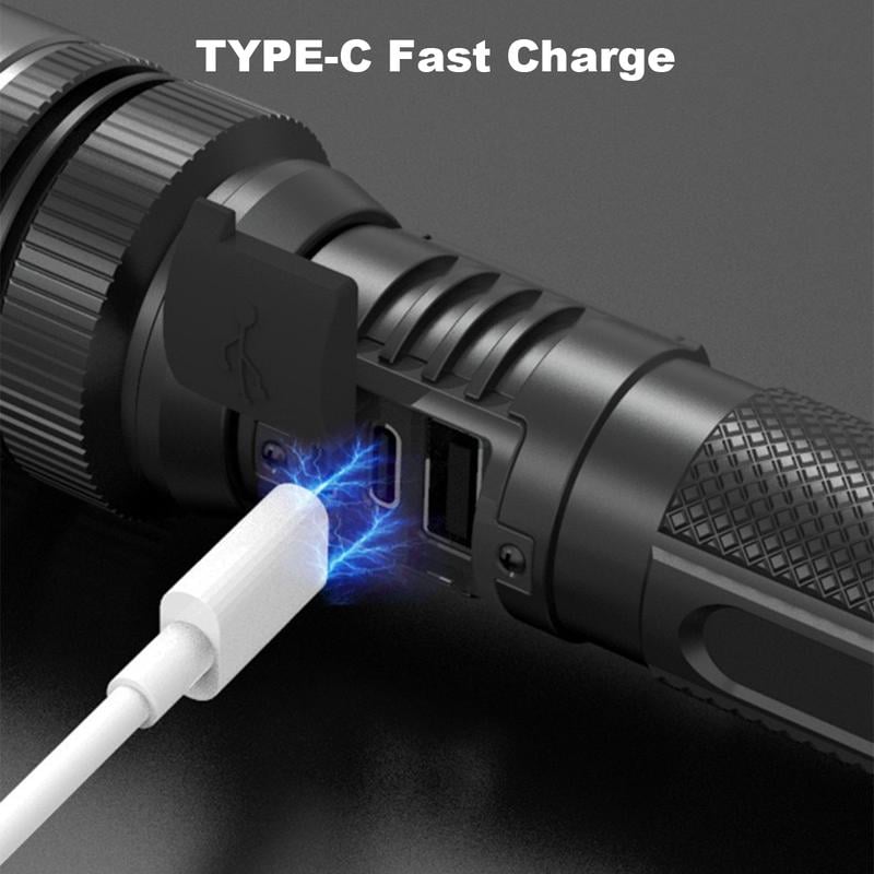 ❤️❤️❤️Top-Quality Rechargeable Flashlight with Adjustable Zoom – Your Satisfaction Is Assured.