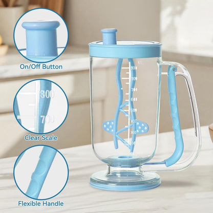🥞✨ Pancake Batter Dispenser with Mixer – Mix, Pour & Make Perfect Pancakes Faster