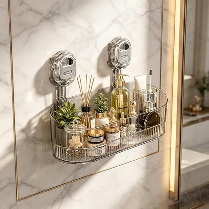 🛁✨ No-Drill Bathroom Storage Box – Strong Suction, Easy Install, More Space