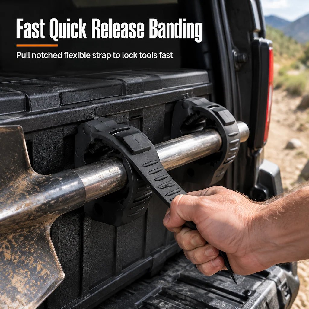 🔧🚗 Quick-Mount Tool Clamps – Secure 3–4cm Gear in Vehicles & Indoor Spaces