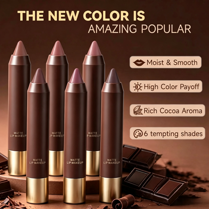 6pcs/set Long-lasting Matte Brown Lipstick
