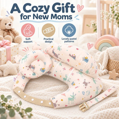Adjustable Nursing Support Pillow 🍼 – Feeding Cushion with Strap