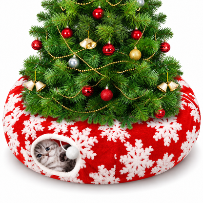 🎄 Christmas Tree Cat Tunnel – Festive Hideaway for Playful Cats