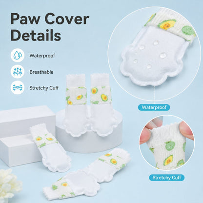 🐾✨ 20-Pack Disposable Dog Paw Booties – Keep Mud Out & Paws Protected