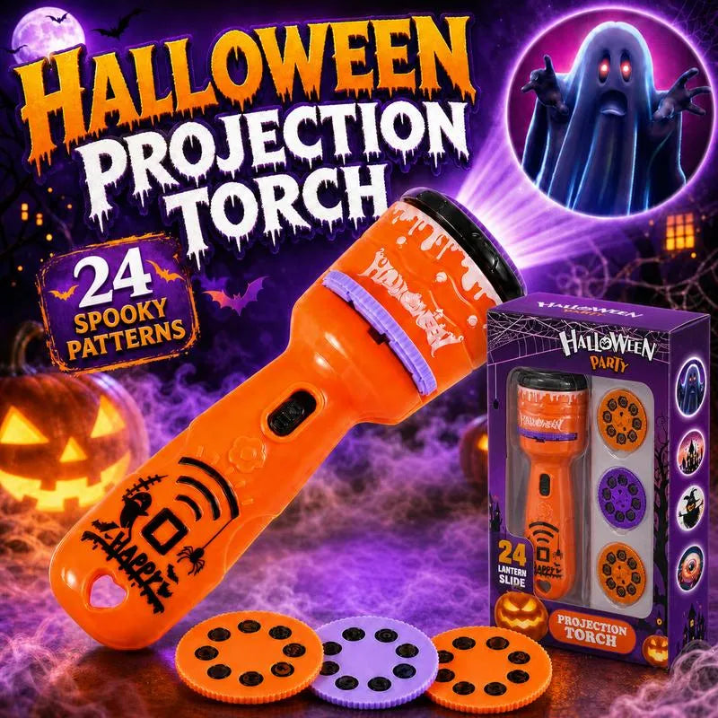 🔥HOT SALE 49% OFF -🎃👻Kids Halloween Christmas Projection Flashlight Toy