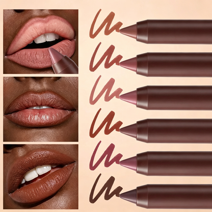 6pcs/set Long-lasting Matte Brown Lipstick