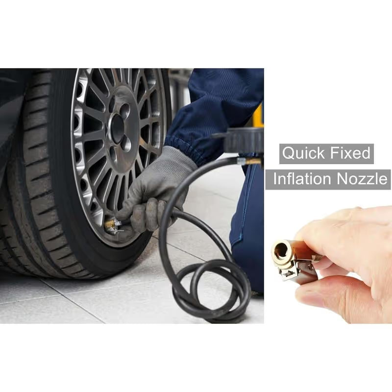 🚗 Lock-On Tire Air Chuck Adapter – Leak-Resistant Inflator Connector for Air Compressors & Pumps 🔧