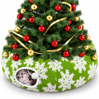 🎄 Christmas Tree Cat Tunnel – Festive Hideaway for Playful Cats