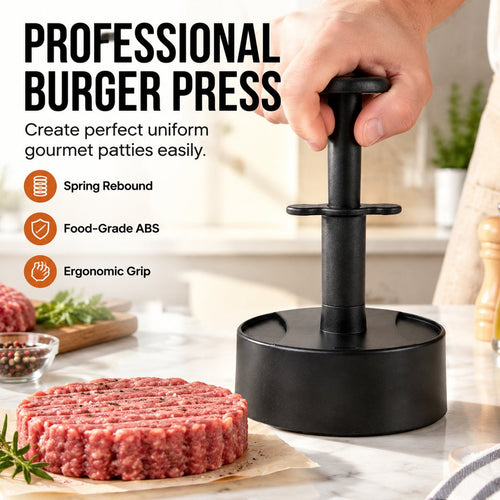 🍔 Spring-Loaded Burger Press – Easy Patty Maker for Beef, Shrimp & More