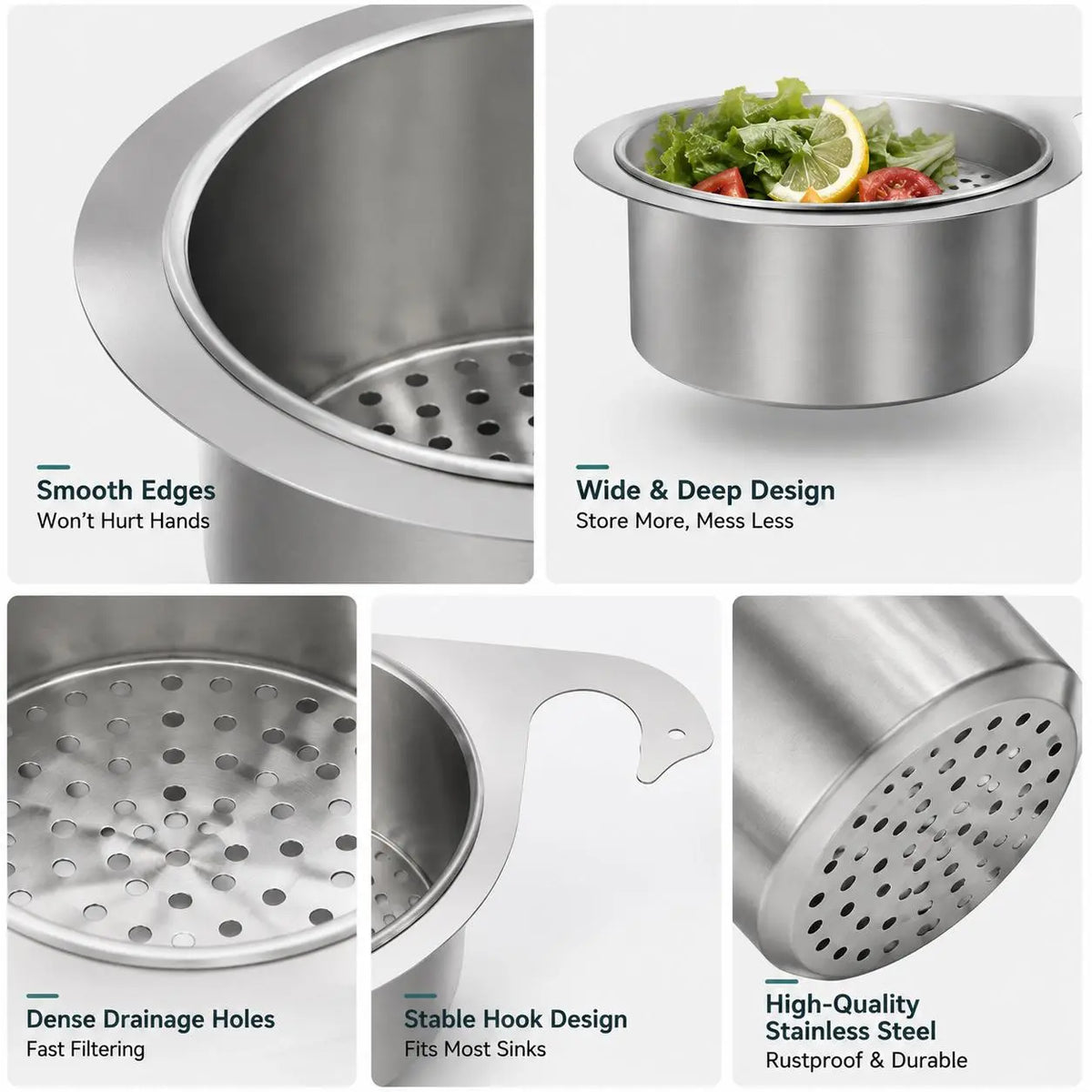 Swan-Shaped Sink Strainer 🦢 – Stainless Steel Kitchen Drain Basket
