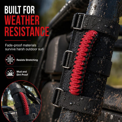 Braided Paracord Roof Grab Handle 🚙 – Non-Slip Off-Road Passenger Grip