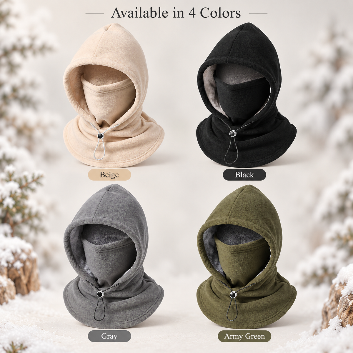 3-in-1 Cozy Fleece Winter Hood 🧣❄️ Full Face, Ear & Neck Coverage