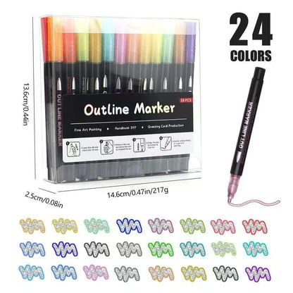 8-Color Highlight Marker Set 🎨 – Colorful Pens for Notes & Studying