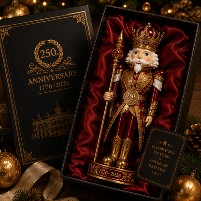 Royal Nutcracker King Ornament | America 250th Anniversary 1776–2026 Gift