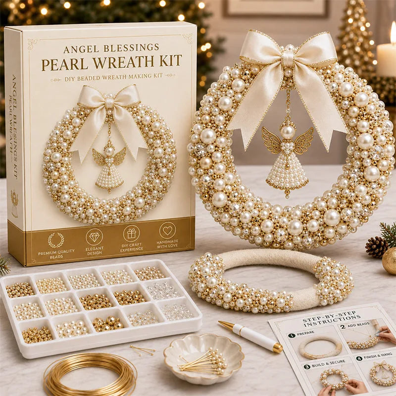 DIY Christmas Pearl Beaded Wreath Kit