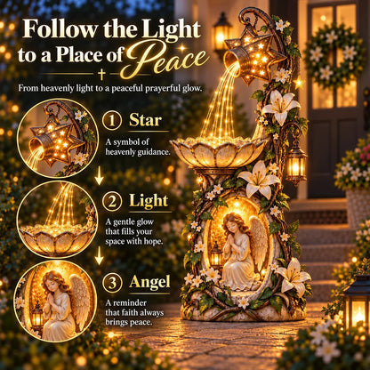 👼 Angel Starlight Garden Fountain | Lighted Faith-Inspired Outdoor Decor