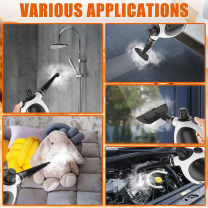 Handheld Steam Cleaner 🧼 – Pressurized Cleaning Kit with 11 Accessories