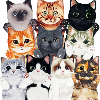 🐈 Ginger Cat Hand Towel – Funny Christmas Bathroom Accent