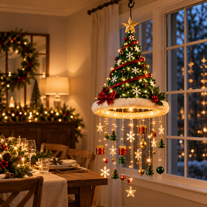 ⏰ LAST DAY 50% OFF🎅Hanging Lighted Santa Hat LED Christmas String Lights for Holiday Decor