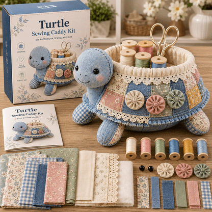🧵 DIY Patchwork Animal Sewing Caddy Kit