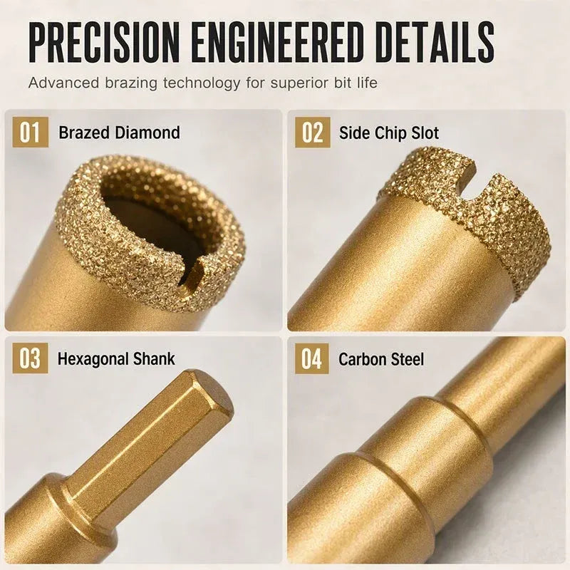 12-Piece Diamond Hole Saw Kit 💎 – 6–35mm Tile Drilling Bits