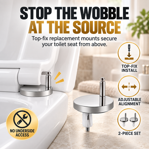 4-Pack Toilet Seat Hinge Bolts 🚽 – Adjustable & Secure