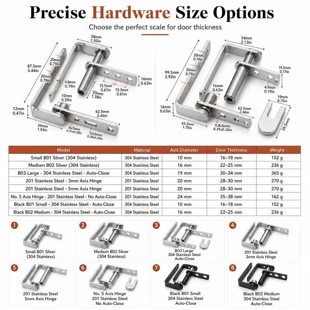🔥 50% Off Today: Compact B01 Two-Way Spring Hinge for Smooth Swinging Doors
