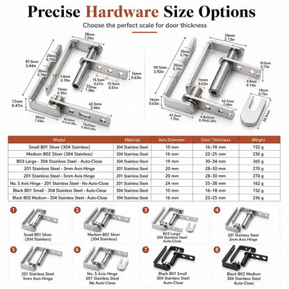 🔥 50% Off Today: Compact B01 Two-Way Spring Hinge for Smooth Swinging Doors