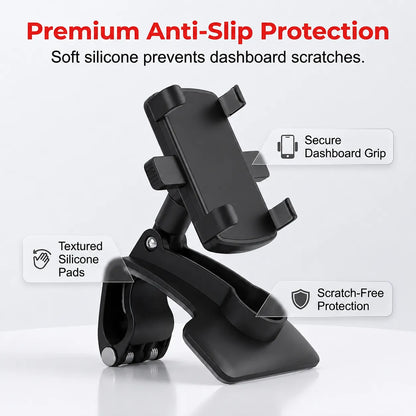 360° Swivel Dashboard Phone Holder 🚗 – Adjustable In-Car Mount | 1 Piece