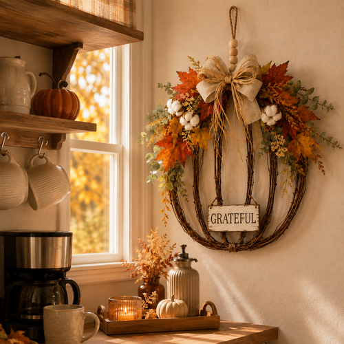 Fall Pumpkin Door Hanging Decor