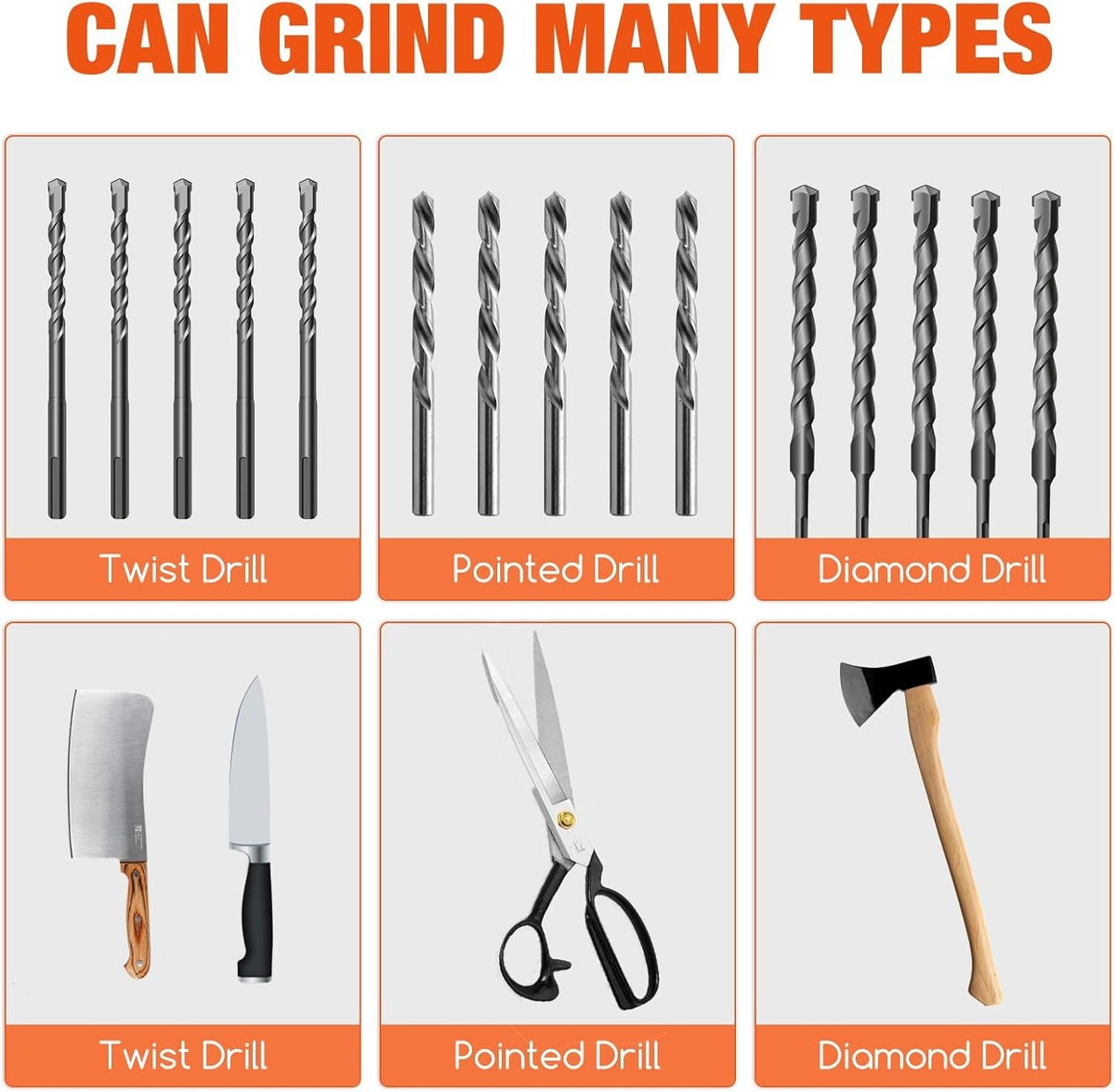 Multi-Purpose Drill Bit Sharpener 🔧 – Convenient Tool Sharpening Set