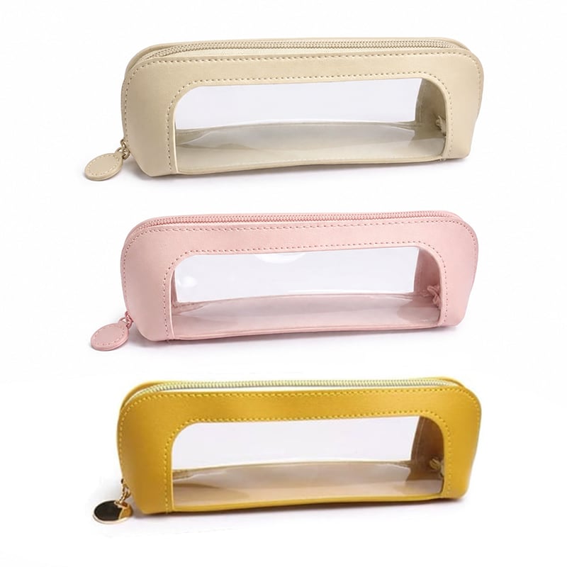 Compact Clear Makeup Bag ✨ – Handy Everyday Cosmetic Storage Pouch