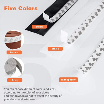 16.4 FT Self-Adhesive Draft Guard Seal 🏠 for Doors, Windows & Shower Enclosures
